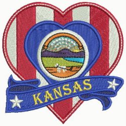 Patriotic US States Heart 2 06 machine embroidery designs