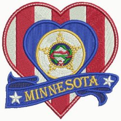 Patriotic US States Heart 3 03 machine embroidery designs