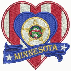 Patriotic US States Heart 3 03