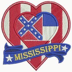 Patriotic US States Heart 3 04 machine embroidery designs