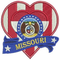 Patriotic US States Heart 3 05 machine embroidery designs