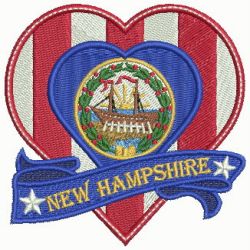 Patriotic US States Heart 3 09 machine embroidery designs