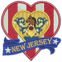 Patriotic US States Heart 3 10 machine embroidery designs