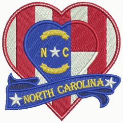 Patriotic US States Heart 4 03 machine embroidery designs