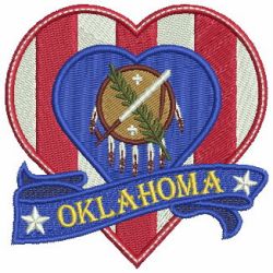 Patriotic US States Heart 4 06 machine embroidery designs