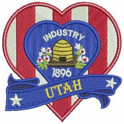 Patriotic US States Heart 5 04 machine embroidery designs