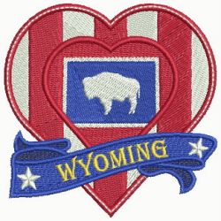 Patriotic US States Heart 5 05