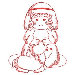 Redwork Cute Nativity(Sm) machine embroidery designs