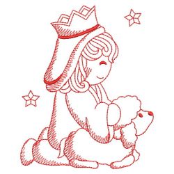 Redwork Cute Nativity 03(Sm) machine embroidery designs