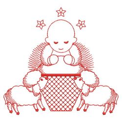 Redwork Cute Nativity 05(Md)