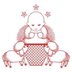 Redwork Cute Nativity 05(Lg)