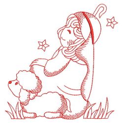 Redwork Cute Nativity 07(Md) machine embroidery designs