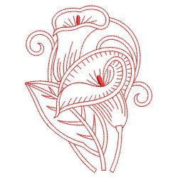 Redwork Calla Lily 2(Lg) machine embroidery designs