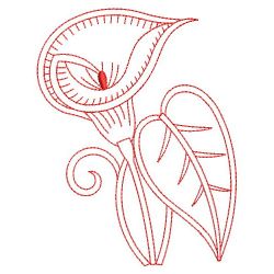Redwork Calla Lily 2 02(Lg) machine embroidery designs