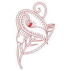 Redwork Calla Lily 2 04(Md) machine embroidery designs