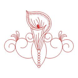 Redwork Calla Lily 2 11(Md) machine embroidery designs