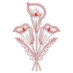 Redwork Calla Lily 2 13(Lg) machine embroidery designs