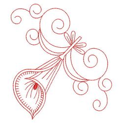 Redwork Calla Lily 2 15(Md) machine embroidery designs