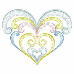 Colorful Rippled Hearts(Lg) machine embroidery designs