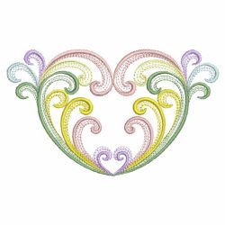 Colorful Rippled Hearts 03(Md) machine embroidery designs
