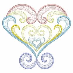 Colorful Rippled Hearts 04(Lg) machine embroidery designs
