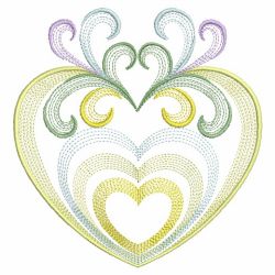 Colorful Rippled Hearts 06(Lg) machine embroidery designs