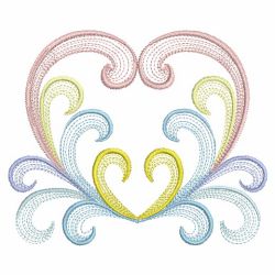 Colorful Rippled Hearts 07(Sm) machine embroidery designs