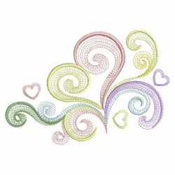 Colorful Rippled Hearts 08(Sm) machine embroidery designs