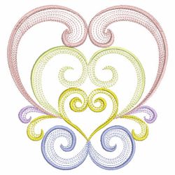 Colorful Rippled Hearts 09(Lg) machine embroidery designs