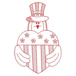 Redwork Patriotic Birds 02(Md) machine embroidery designs