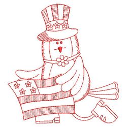 Redwork Patriotic Birds 06(Lg) machine embroidery designs