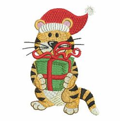 Cute Christmas Tigers 01 machine embroidery designs