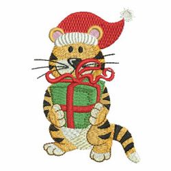 Cute Christmas Tigers machine embroidery designs