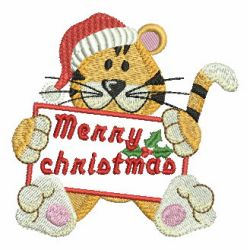 Cute Christmas Tigers 03 machine embroidery designs