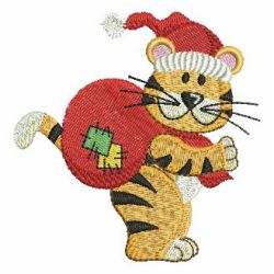 Cute Christmas Tigers 05 machine embroidery designs