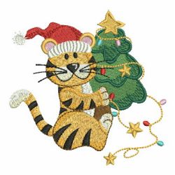 Cute Christmas Tigers 06 machine embroidery designs