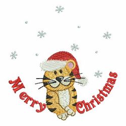 Cute Christmas Tigers 07 machine embroidery designs