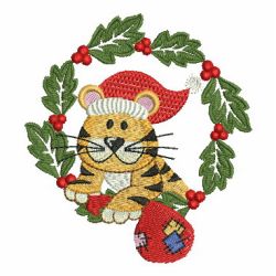 Cute Christmas Tigers 10 machine embroidery designs