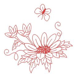 Redwork Amazing Flowers(Lg) machine embroidery designs