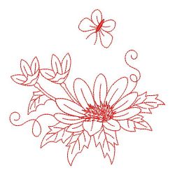 Redwork Amazing Flowers 01(Sm) machine embroidery designs