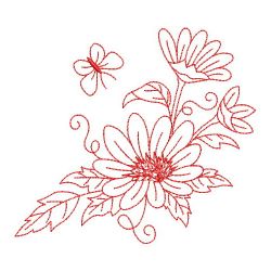 Redwork Amazing Flowers 02(Md) machine embroidery designs