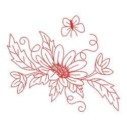 Redwork Amazing Flowers 03(Md) machine embroidery designs