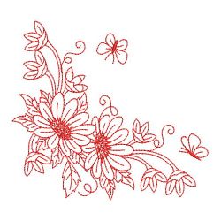 Redwork Amazing Flowers 06(Lg) machine embroidery designs