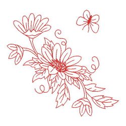 Redwork Amazing Flowers 07(Sm) machine embroidery designs