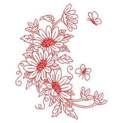 Redwork Amazing Flowers 08(Sm) machine embroidery designs