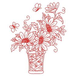 Redwork Amazing Flowers 09(Lg) machine embroidery designs