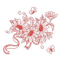 Redwork Amazing Flowers 10(Sm) machine embroidery designs