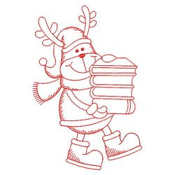 Redwork School Reindeer 02(Lg) machine embroidery designs