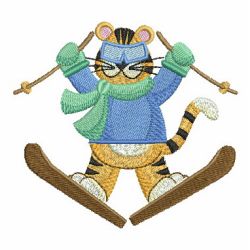 Cute Sports Tigers 04 machine embroidery designs
