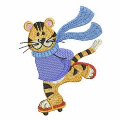 Cute Sports Tigers 07 machine embroidery designs